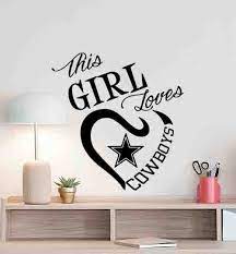 This Girl Loves Cowboys Wall Decal