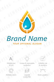 Plumbing Water Drop Logo Template