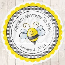 These gender neutral yellow bumble bee baby shower emoji game cards will keep your party guests laughing together trying to figure out the answers. Bumble Bee 30 Mommy To Bee Personalized Baby Shower Invitation Favor Stickers Baby Keepsakes Announcements Baby Keepsake