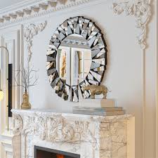 Silver Fireplace Mirror Home Décor