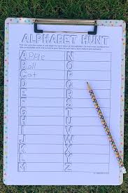 printable alphabet scavenger hunt for