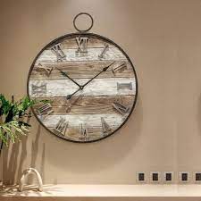 Textured Wooden Statement Wall Clock