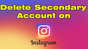 how to delete secondary account on