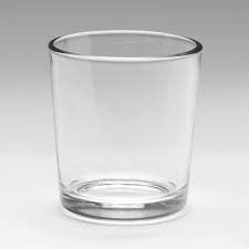 simple glass cylinder votive cup