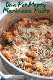 one pot meaty marinara pasta mindy s