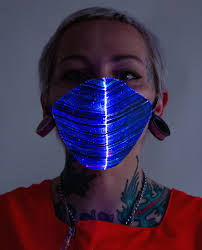 Light Up Surgical Mask By Cyberdog Rave Clothing Festival Fashio