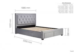 super kingsize grey fabric bed frame