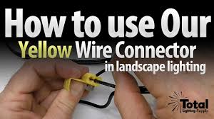 How To Use Our Low Voltage Yellow Wire Connector In Outdoor Landscape Lighting Youtube