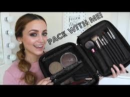 whats in my travel makeup bag pack