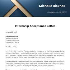 free internship acceptance letter