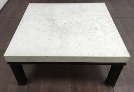 Faux Stone Top Square Coffee Table