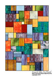 Abstract Square Stained Glass Pattern