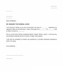 employee leave request letter sle