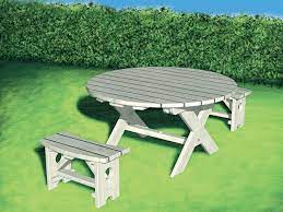 Outdoor Furniture Plans Round Picnic