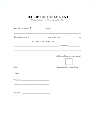 Blank Receipt Template Word Accomplished House Rent Receipt Format