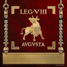 Standard of the Augustus' Eighth Legion - Red Vexillum of Legio VIII  Augusta Digital Art by Serge Averbukh - Fine Art America