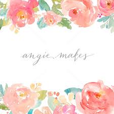 Watercolor Peony Border Background Cute Painted Floral Background