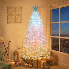christmas trees w lights 6ft pre lit