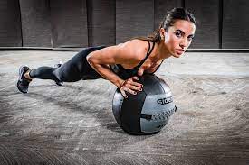 exercises with a giant cine ball