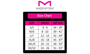 Maidenform Shapewear Size Chart Best Picture Of Chart