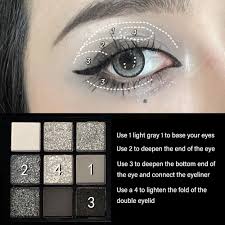 glitter gray black eye pigment eye