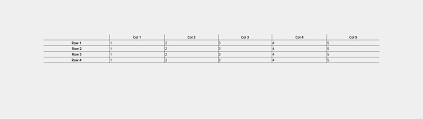 internal borders in an html table