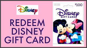 how to redeem disney gift card