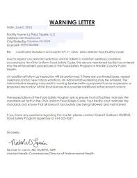 safety warning letter templates