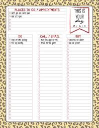 To Do List Printable Weekly Daily Things To Do Planning List Animal Print Instant Download