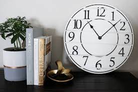 Lightly Distressed Large Wall Clock