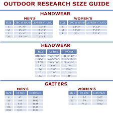 Outdoor Research Gloves Size Chart Images Gloves And
