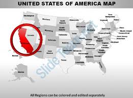 Usa California State Powerpoint Maps Powerpoint Slide Clipart