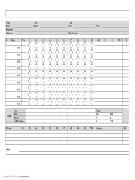 2019 Baseball Score Sheet Fillable Printable Pdf Forms