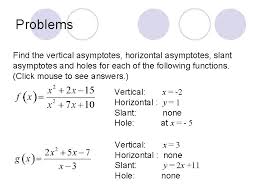 Asymptotes Tutorial Horizontal Vertical
