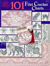 Details About 101 Filet Crochet Charts Crochet Pattern Book New Rare