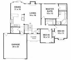Plan 1406 3 Bedroom Ranch W Vaulted
