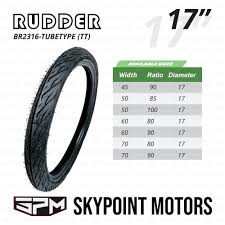 rudder type tire for motorcycle 45