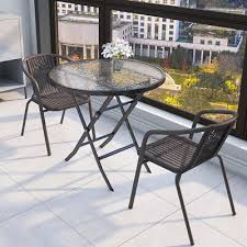 4 Chairs Seat Patio Furniture Set