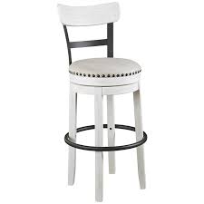Diy industrial pipe stools for every day save on. Ashley Furniture Valebeck 30 Swivel Bar Stool In Vintage White D546 530