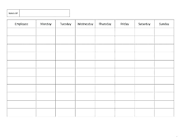 Staff Rota Spreadsheet Template Monthly Schedule Excel Blank Work