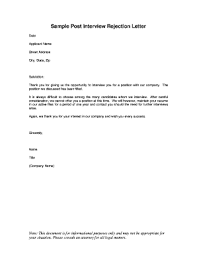 18 printable rejection letter sle