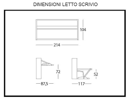 Square sham or large decorative cushion. Letto A Scomparsa Con Scrivania Modello Scrivio In Offerta Scontato