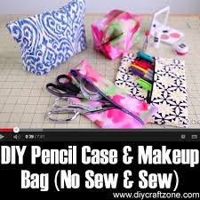 diy pencil case makeup bag no sew
