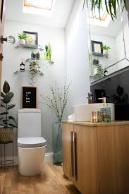 Install a small shelf above the toilet. Quirky Downstairs Toilet Makeover Teal Leopard Decor Caradise