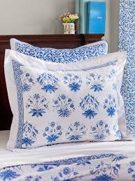 Fl Pillow Sham Cover Blue And