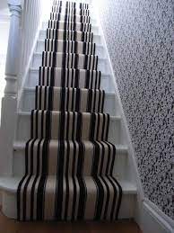 black and white stair carpet runner