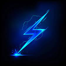 neon blue electric lightning