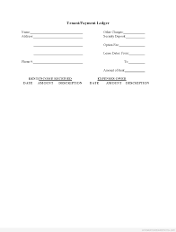 Free Printable Rental Ledger Template Form Sample Pdf