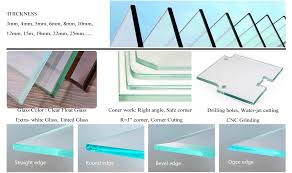Clear Tempered Glass Table Top With