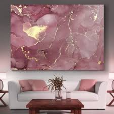Pink Gold Abstract Canvas Print